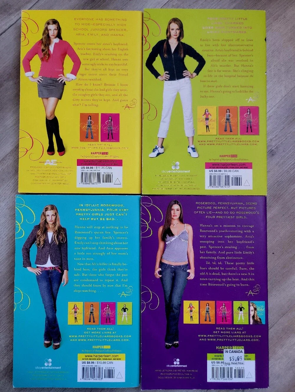 Pretty Little Liars Quartet by Sara Shepard - Bright Multi-Color Covers - Picture 2 of 2